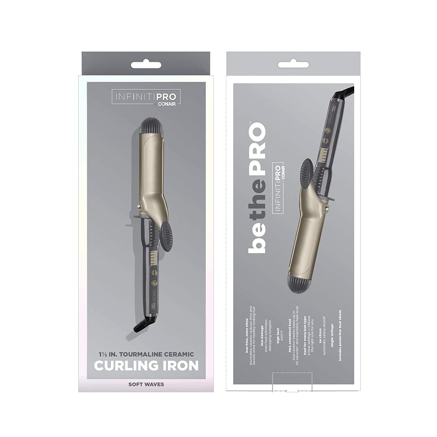Conair InfinitiPro six-foot cord allows flexible curling maneuverability during use.