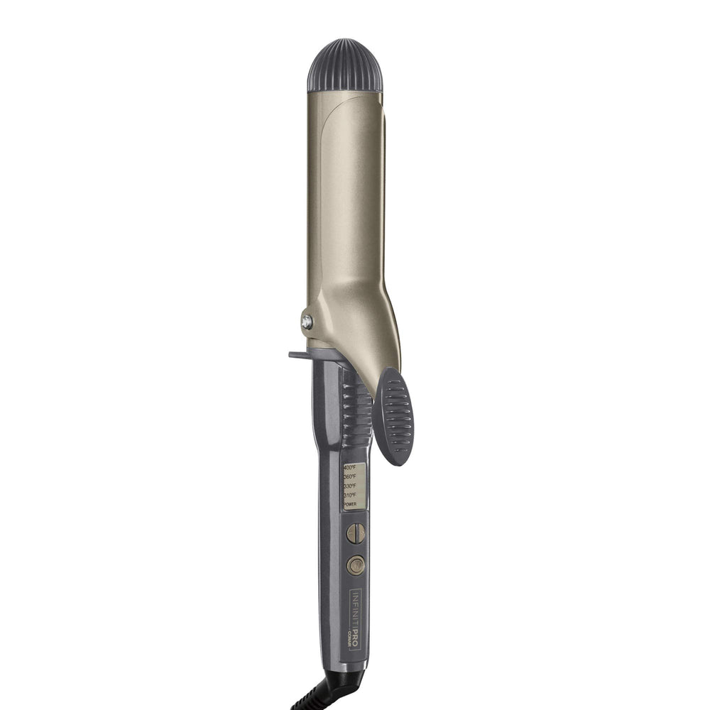 Conair InfinitiPro tourmaline ceramic barrel glides smoothly for snag-free styling.