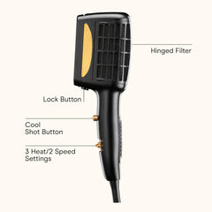 Conair INFINITI PRO bristle styling brush attachment for a smooth finish.