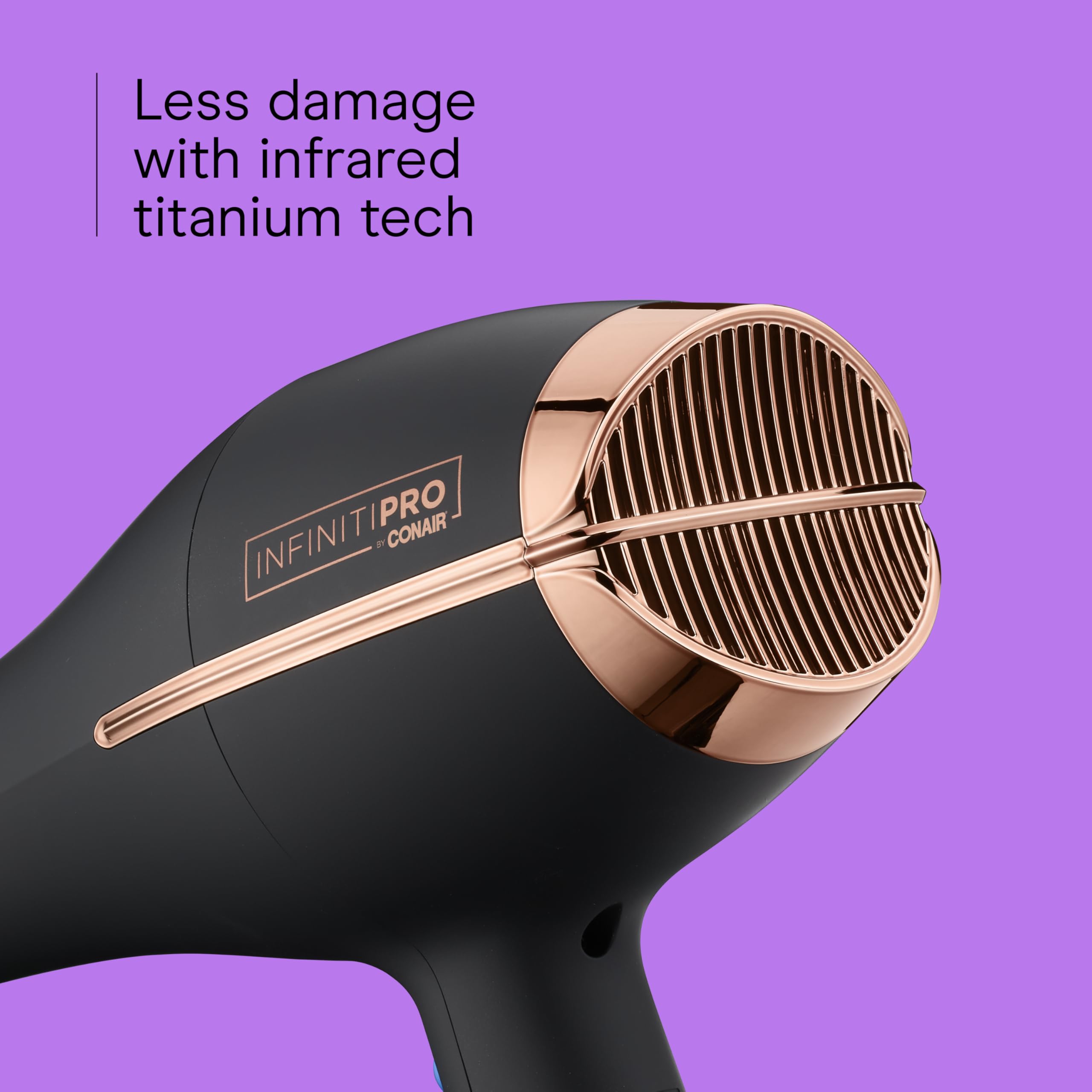 Ceramic infrared heat in the Infiniti Pro for even drying