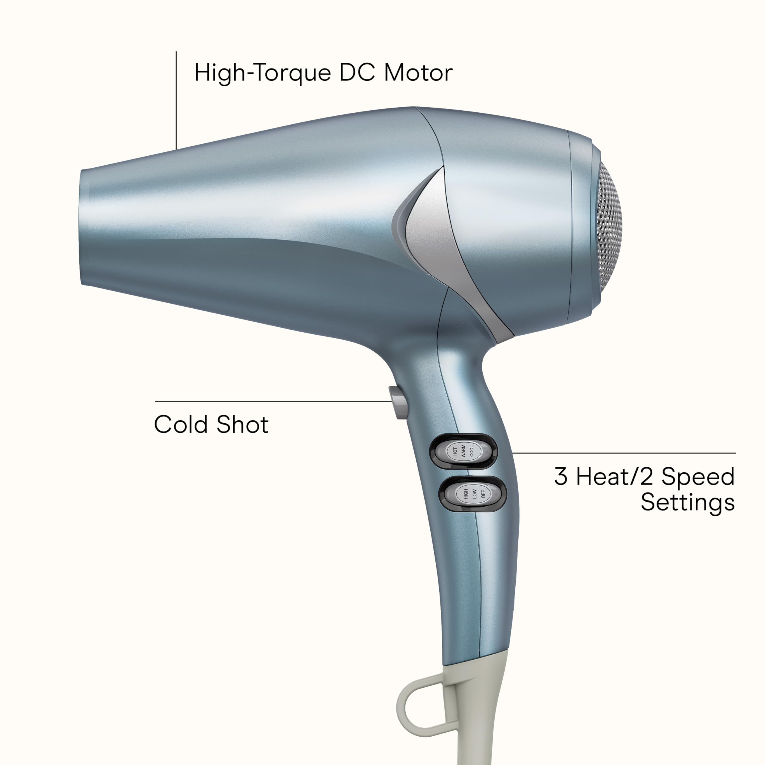 Conair Infiniti Pro dryer with diffuser attached for defined curls and frizz reduction