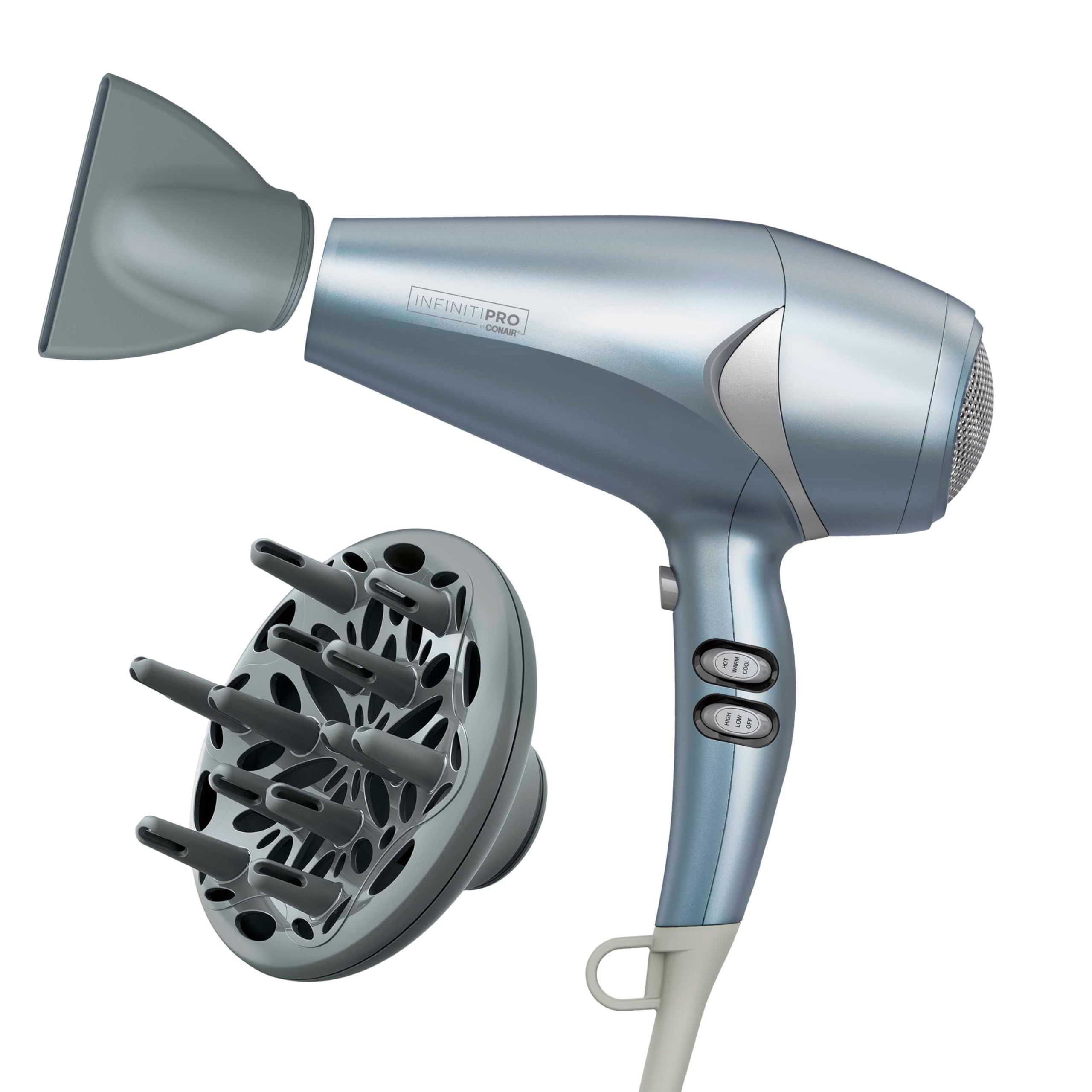 Conair Infiniti Pro dryer front view with 1875W power for fast drying