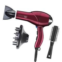 Conair Infiniti Pro hair dryer front view for quick salon-quality styling at home.