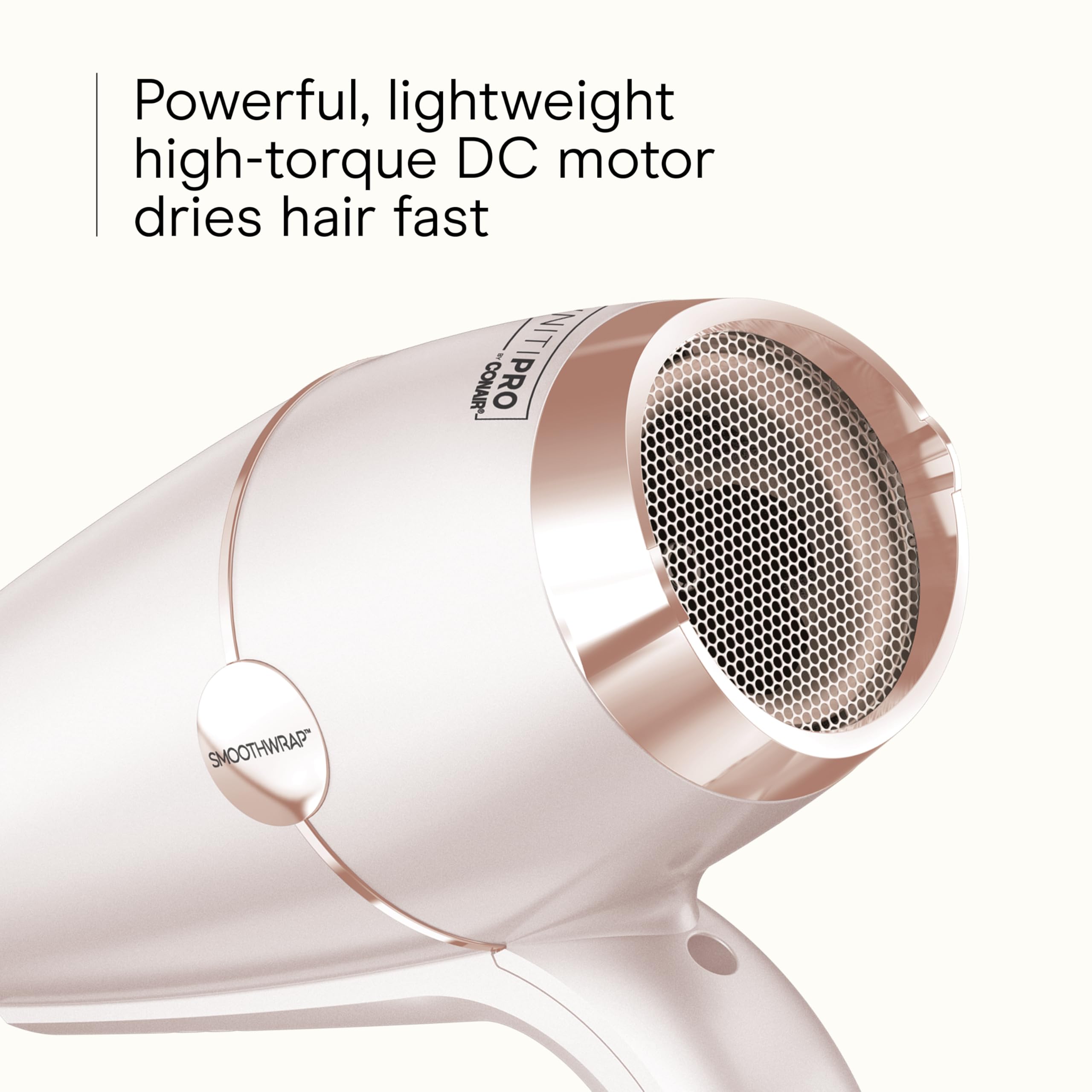 Concentrator attachment on the SmoothWrap for sleek, straight styles.