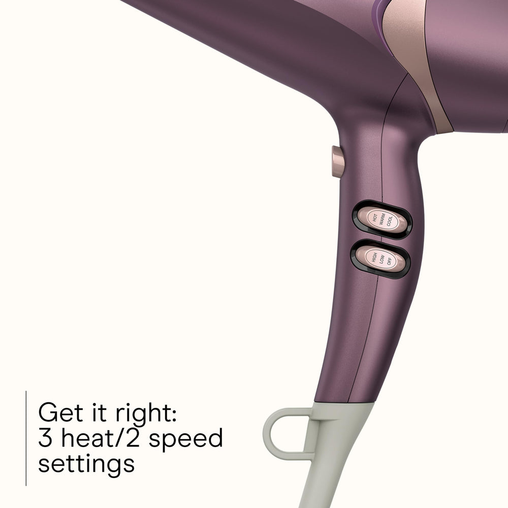 Conair Infiniti Pro Style & Shine dryer diffuser-attached demonstrates curl definition with frizz control.