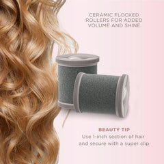 Thirteen-prong clips secure rollers for dependable hold during styling.