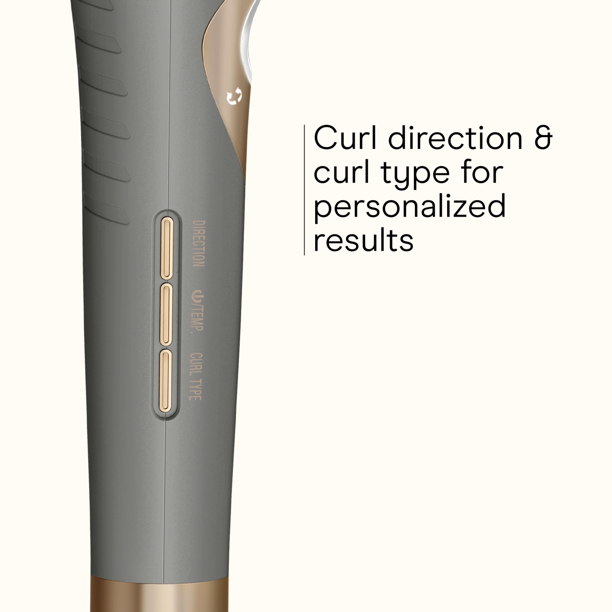 Conair INFINITI PRO Curl Secret direction control for left, right, and symmetric curls.