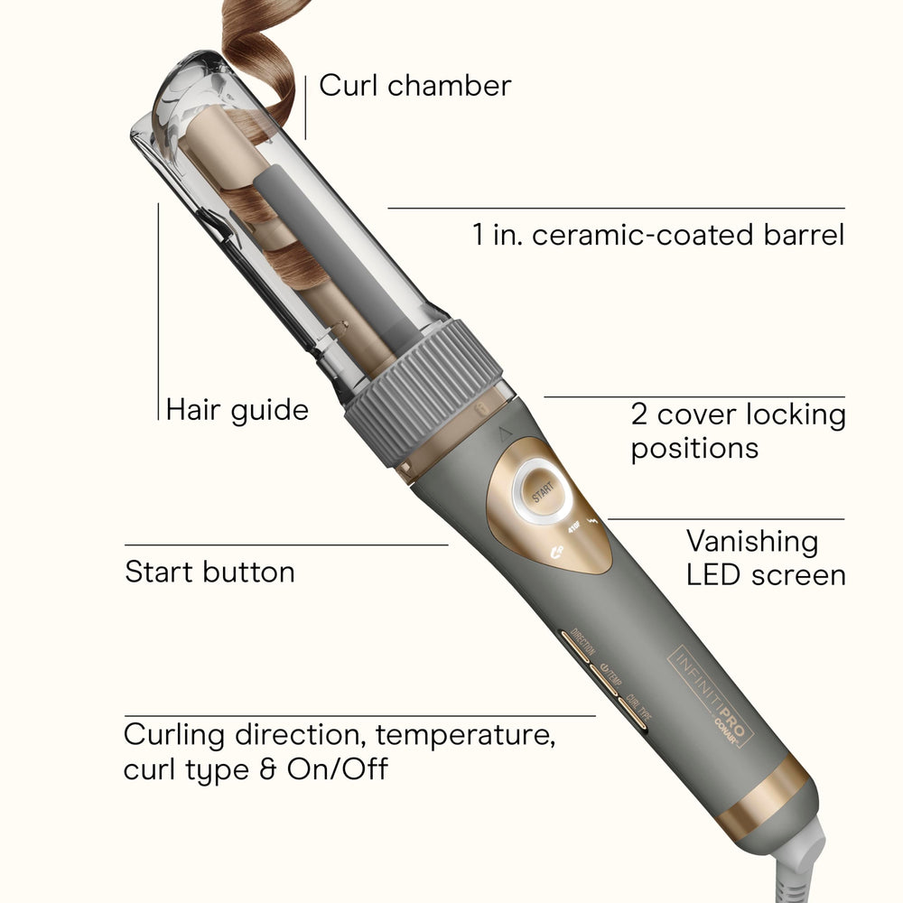 Conair INFINITI PRO Curl Secret three quarter inch barrel for versatile styling.