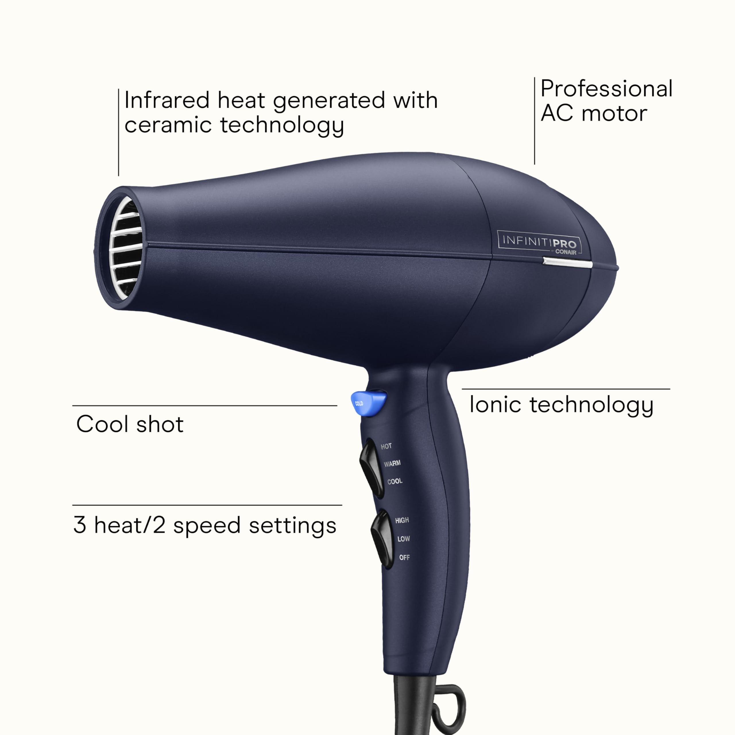 Conair InfinitiPRO diffuser multi-chamber enhances curl definition with less frizz