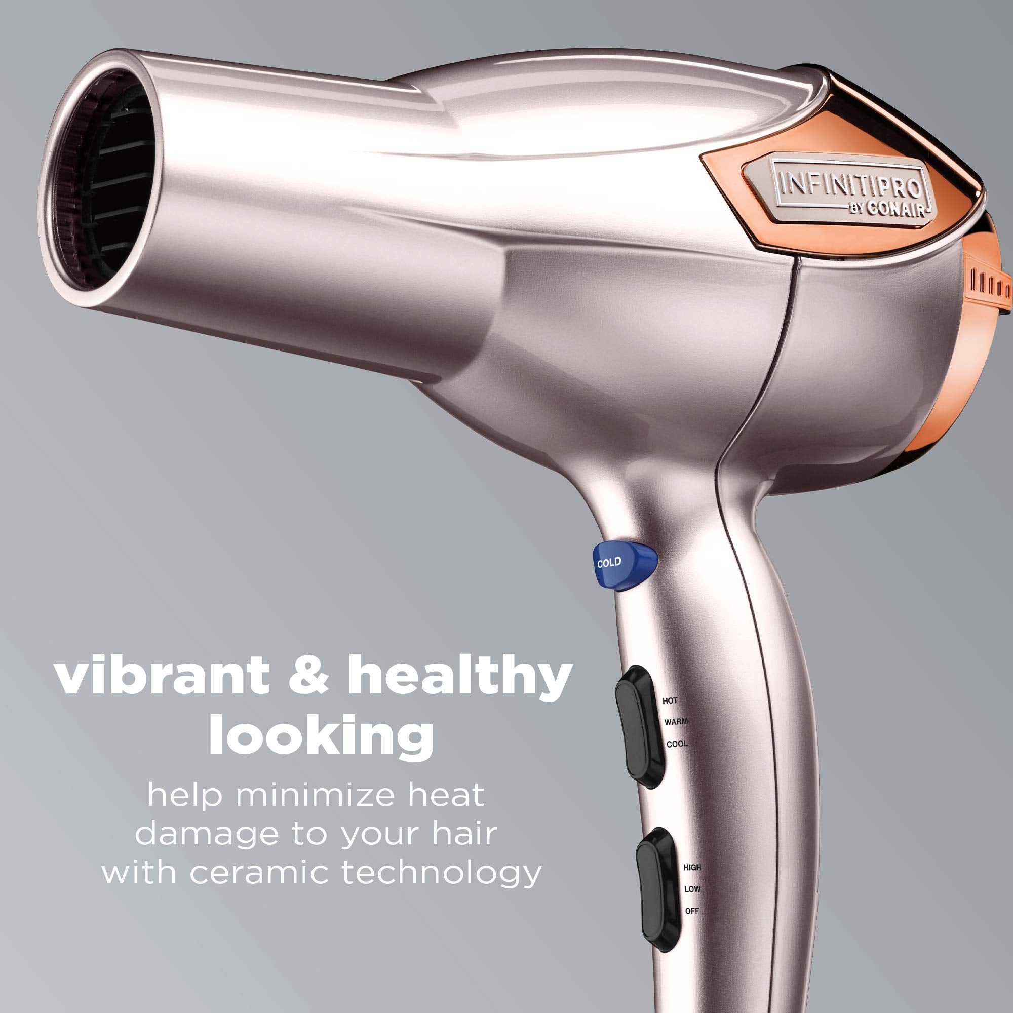 Conair InfinitiPRO rose gold concentrator for precise styling airflow