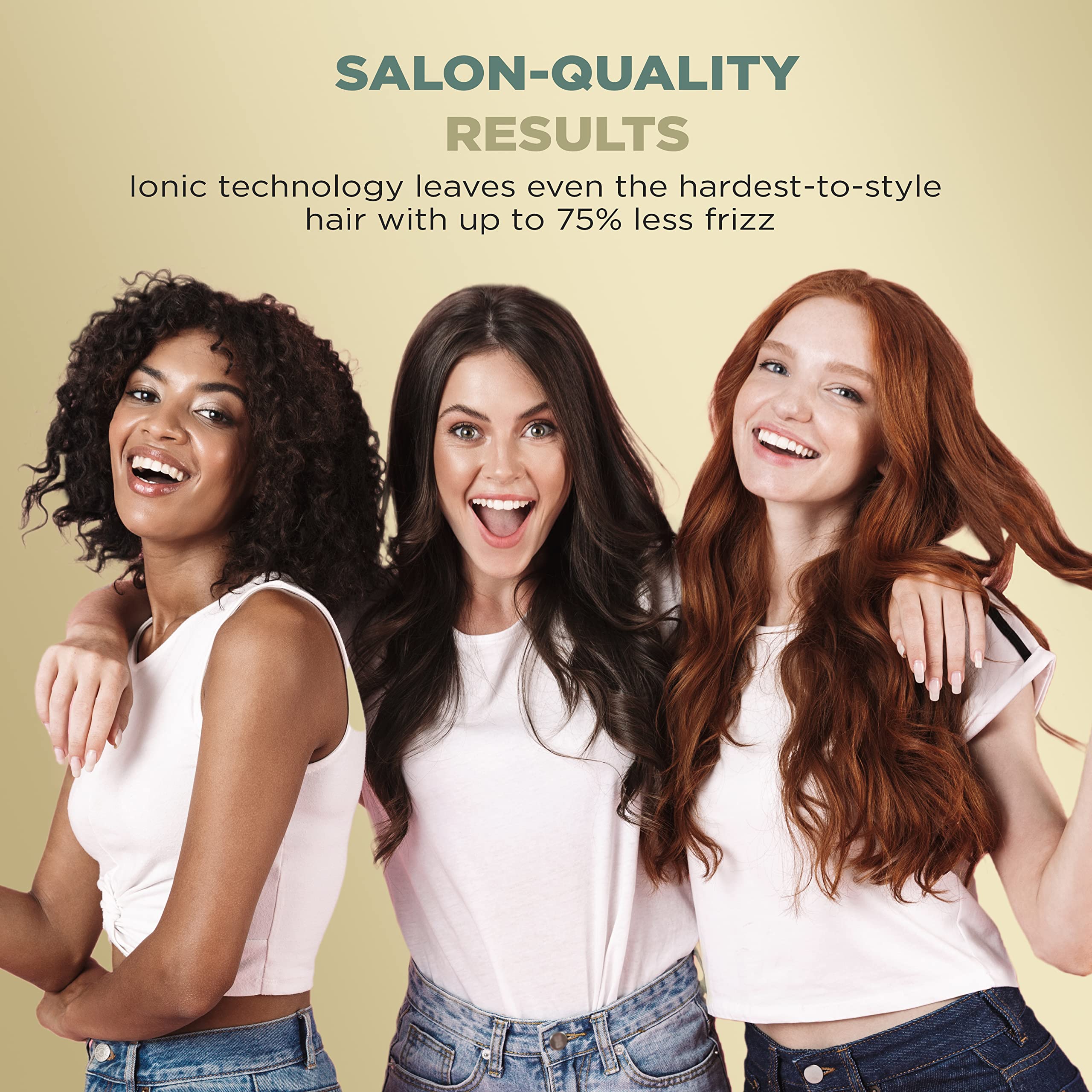 Conair InfinitiPRO ergonomic hand grip for comfortable styling sessions.