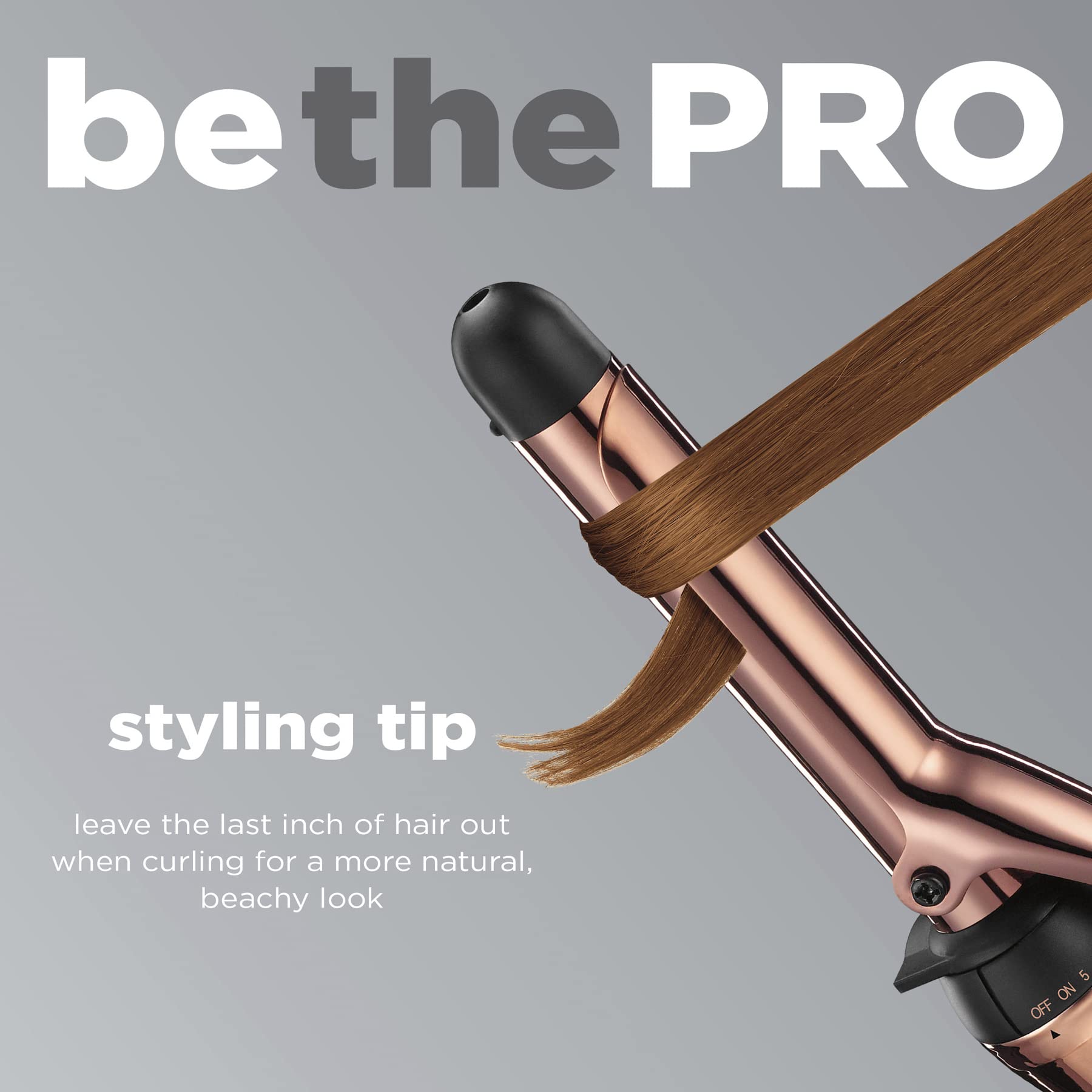 Conair INFINITIPRO Rose Gold Titanium 1-Inch Curler with Cool Tip safety features