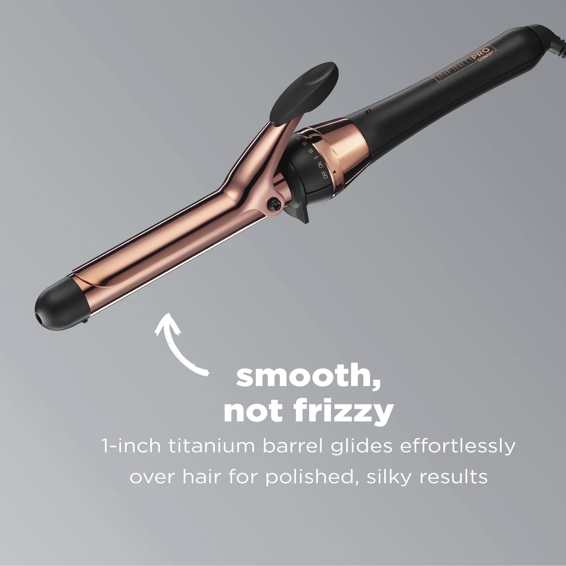 Conair INFINITIPRO Rose Gold Titanium 1-Inch Curler with 30-second heat-up
