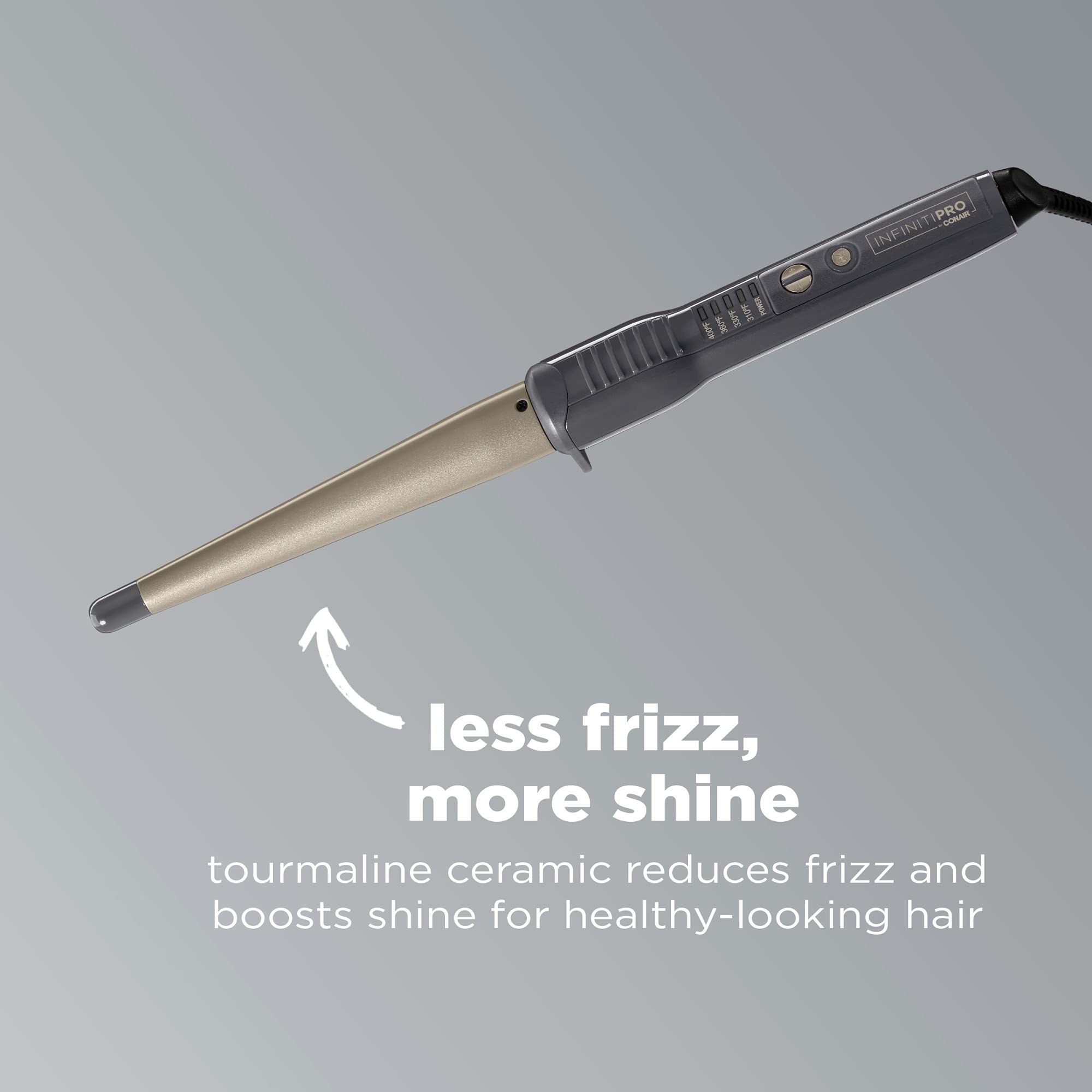 The You Curl wand heats up in 30 seconds for quick styling
