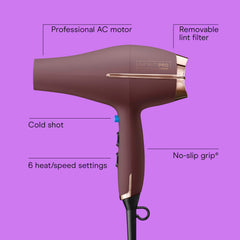 Conair INFINITI PRO Plum concentrator for sleek, straight styles and precise styling