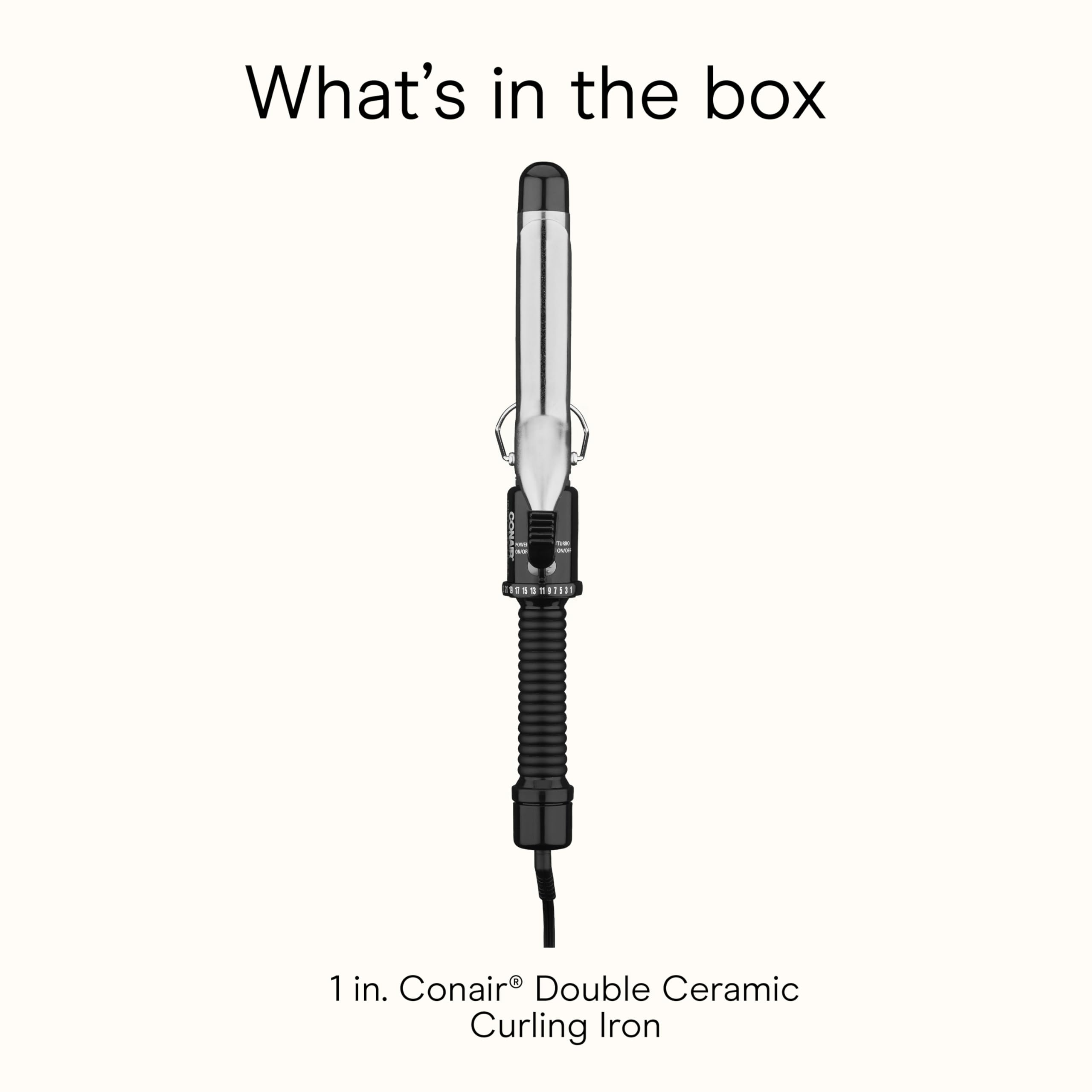 Conair Instant Heat curling iron barrel materials ensure even heat distribution.