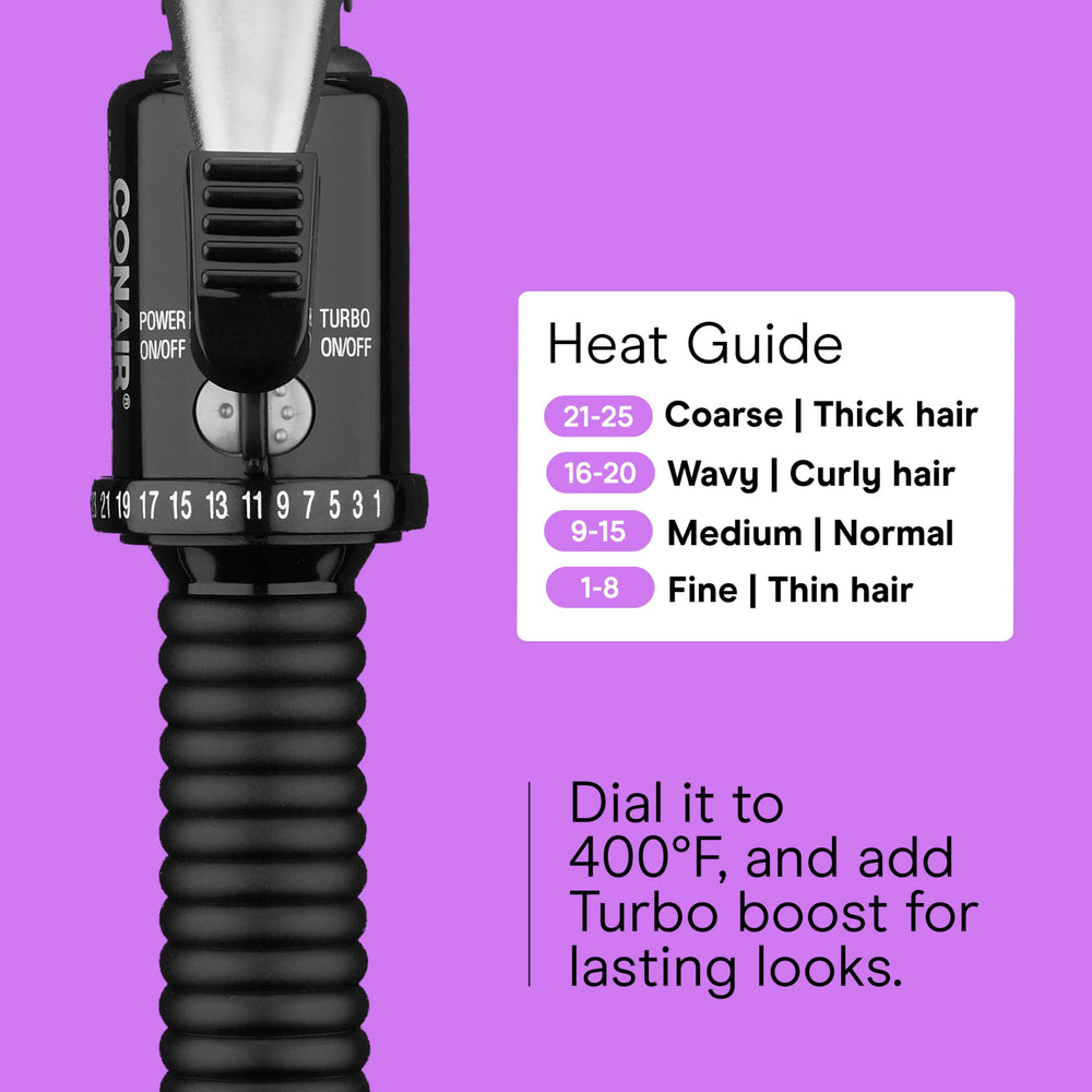 Conair Instant Heat curling iron 5 foot cord offers comfortable reach