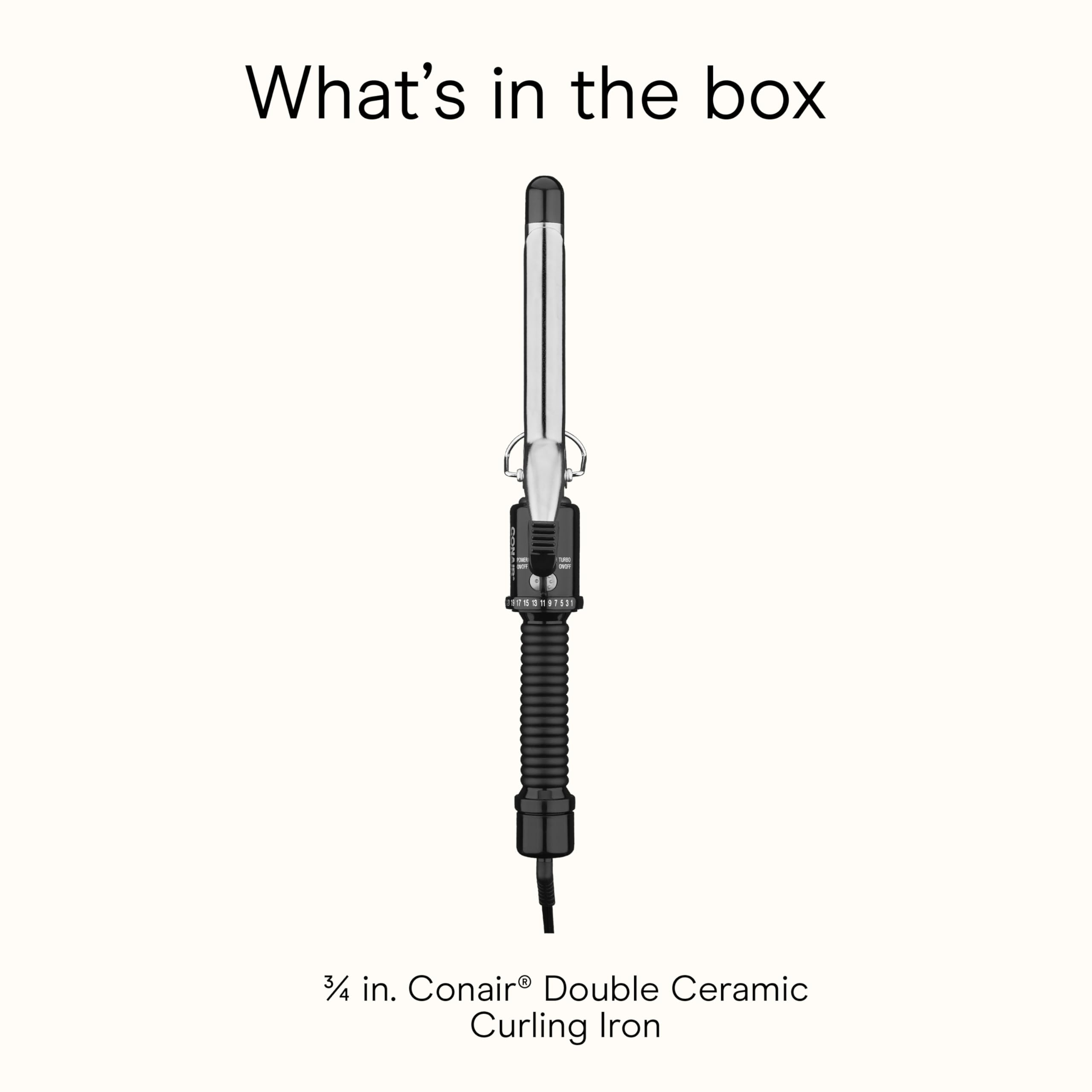 Conair Instant Heat curling iron auto off feature adds safety