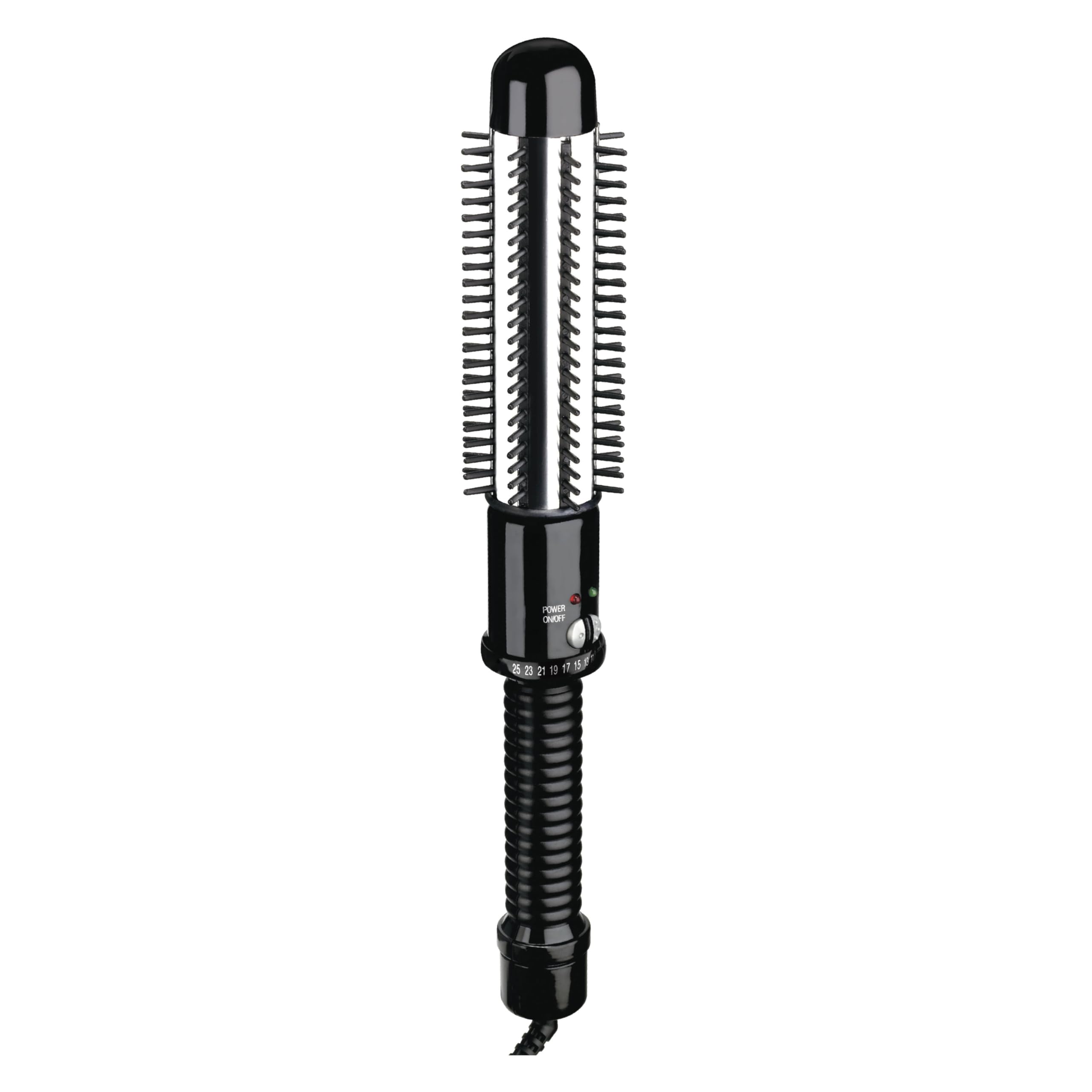Conair Instant Heat Curling Iron Brush barrel close-up for lasting curls