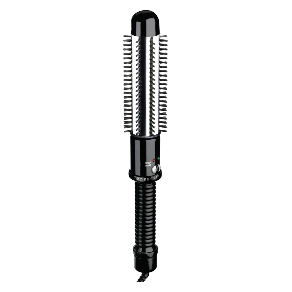 Conair Instant Heat Curling Iron Brush barrel close-up for lasting curls