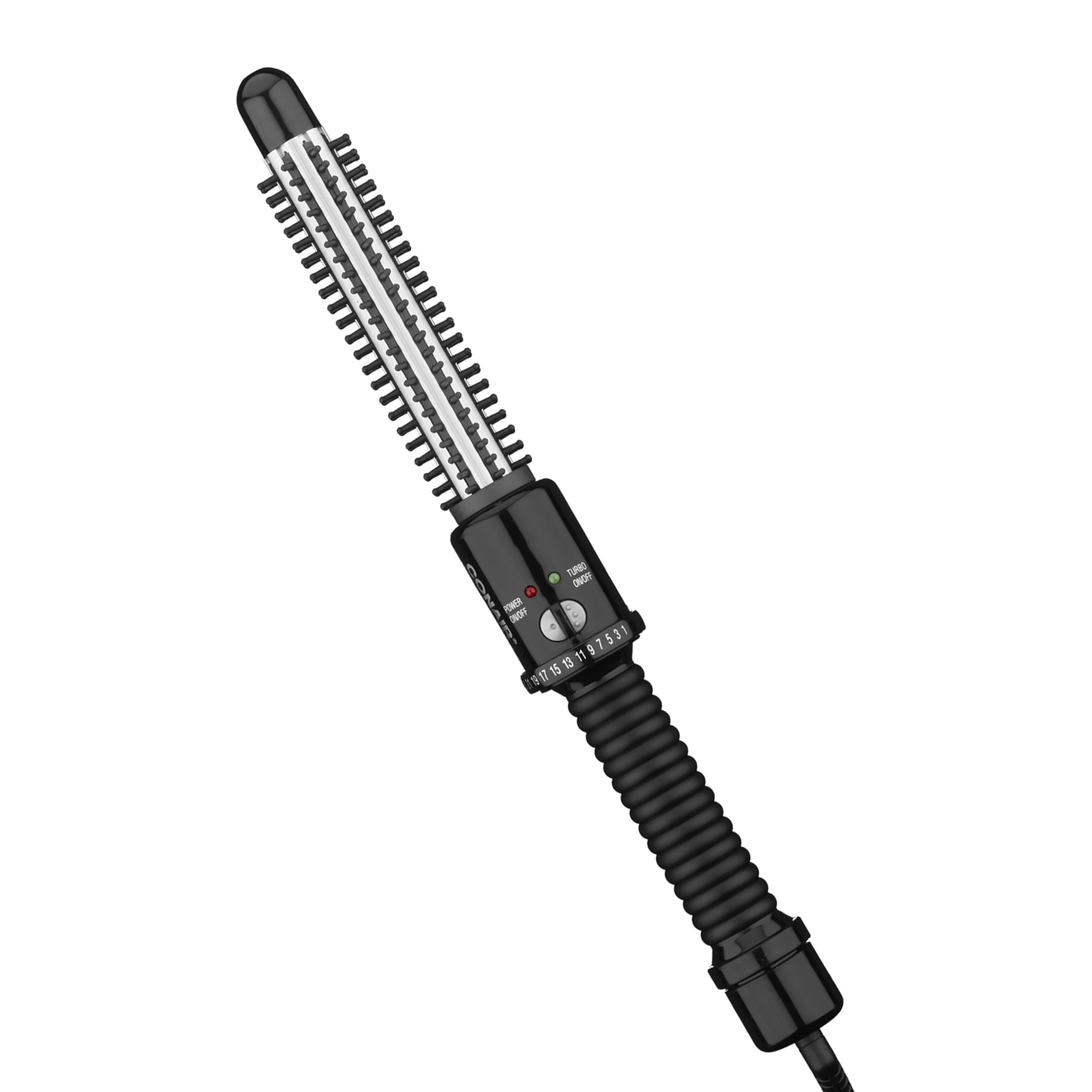 Conair Instant Heat Curling Iron Brush handle view for easy grip