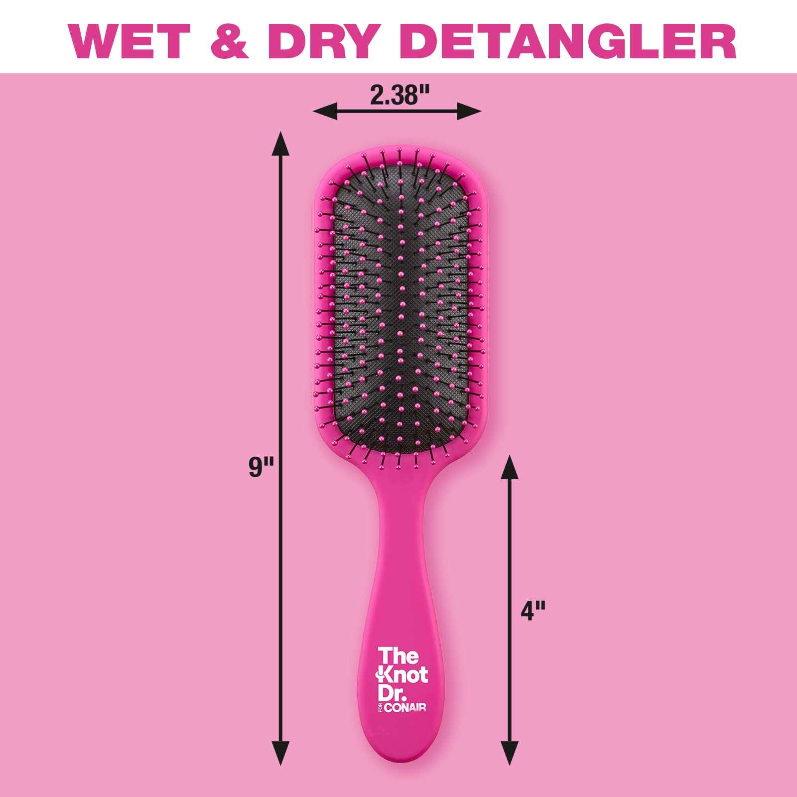 Conair Knot Dr. brush large bristle tips gently massage scalp