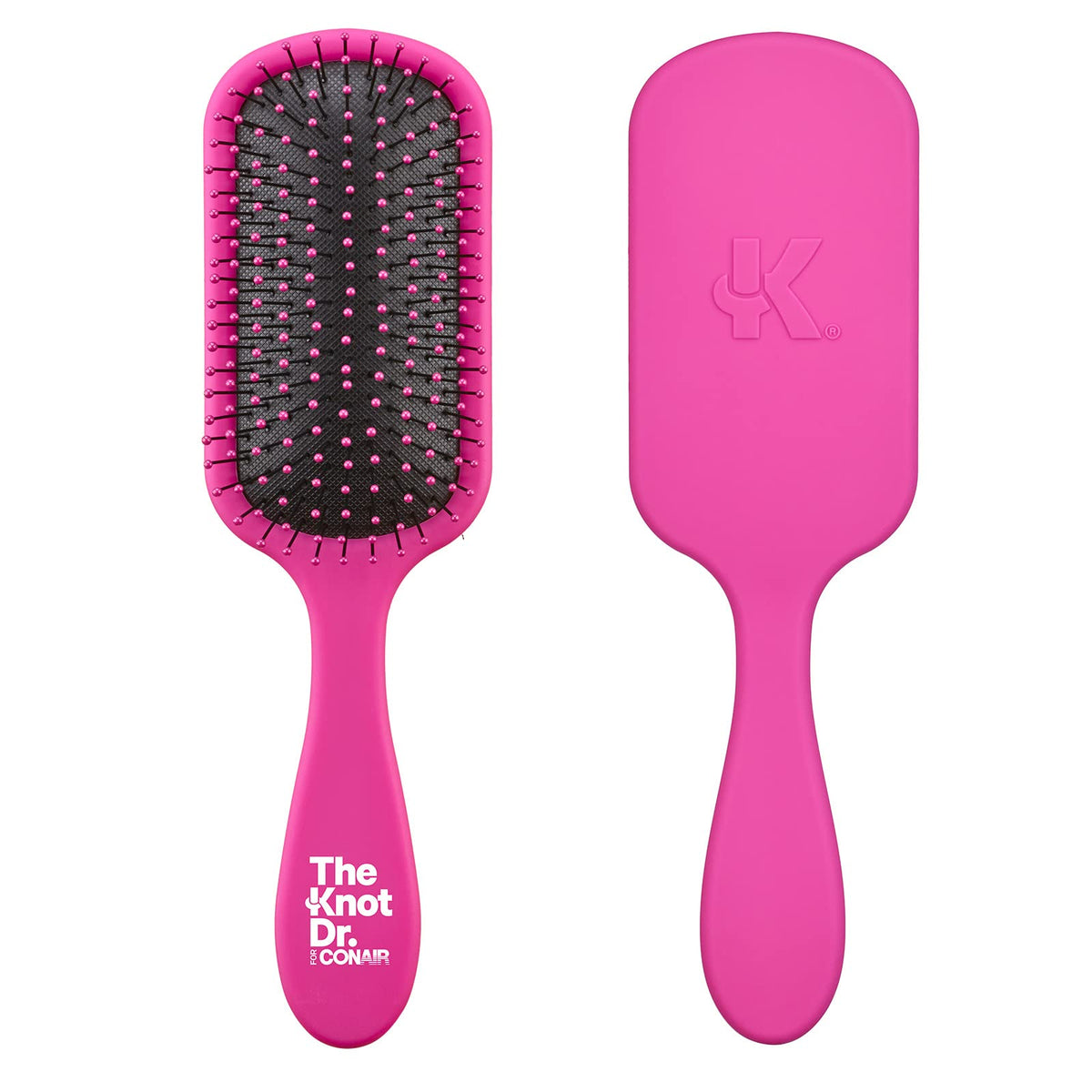 Conair Knot Dr. brush with pink handle for painless detangling on wet or dry hair