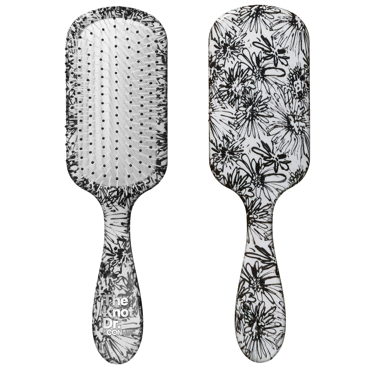 Conair Knot Dr detangler brush eases wet and dry detangling with gentle action.