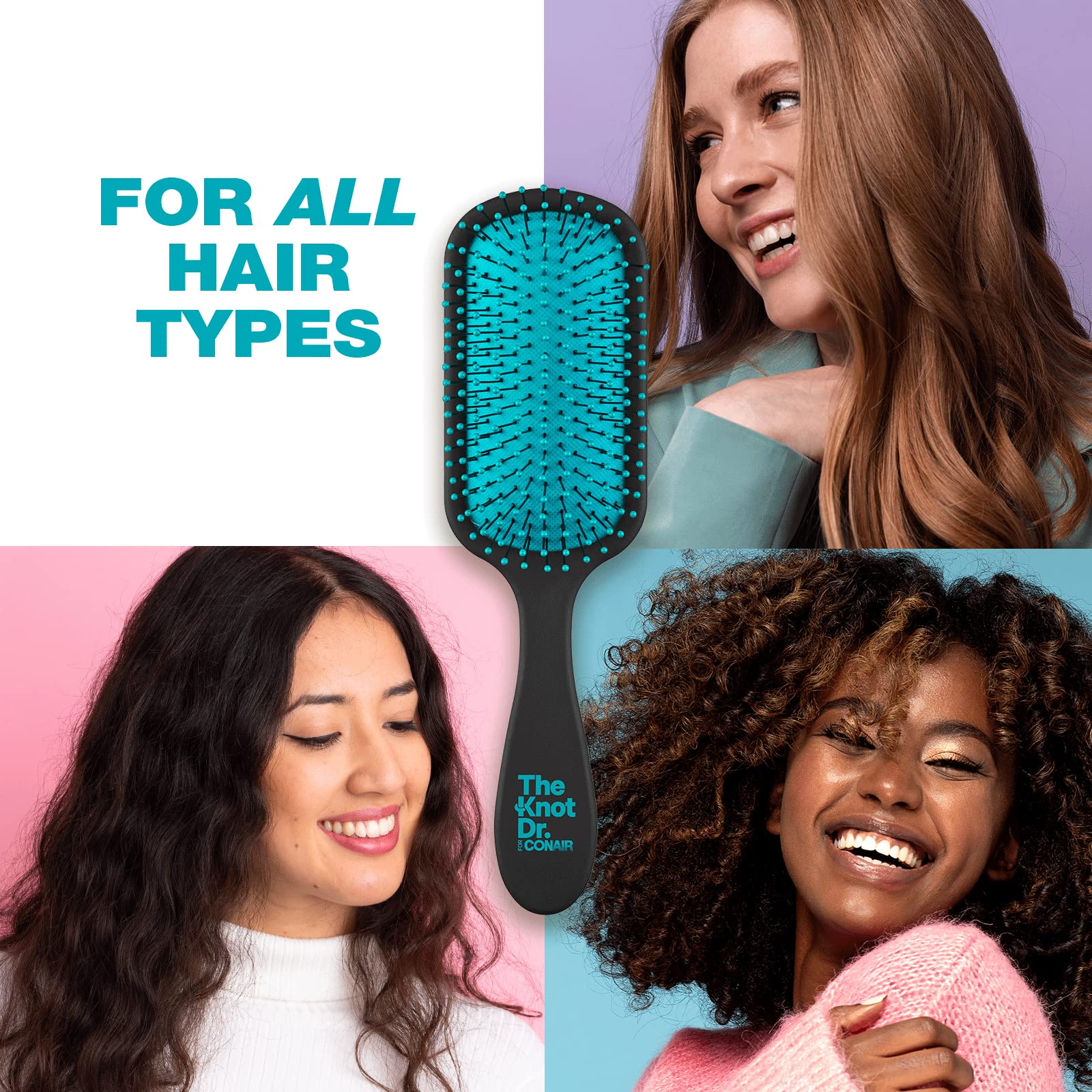 Black and blue Knot Dr. Pro Mini Detangler suits varied routines