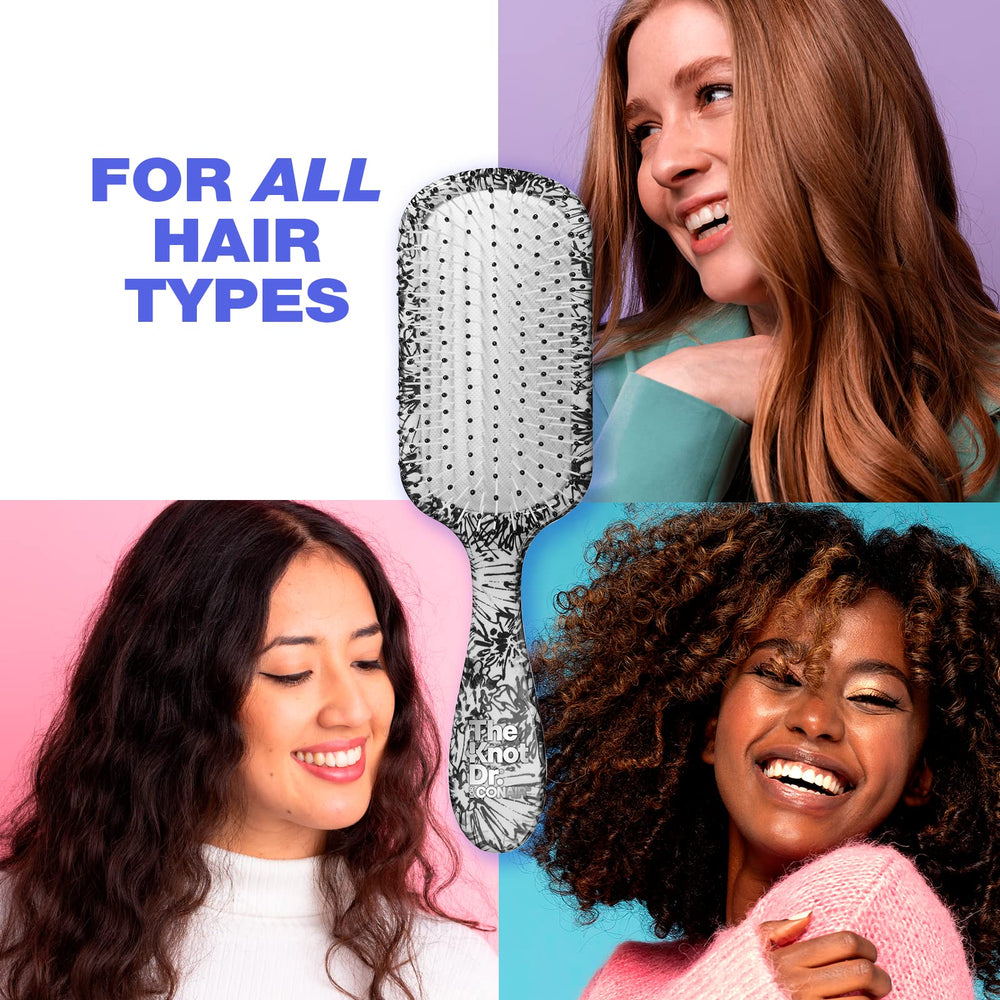 Conair Knot Dr bristles massage the scalp while detangling.