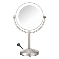 Conair lighted makeup mirror with 1X and 10X magnification for precise grooming.