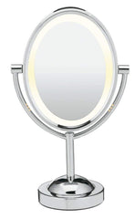 Conair lighted makeup mirror oval front view with even lighting for makeup