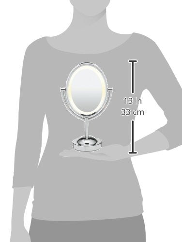 Conair lighted makeup mirror vanity setup demonstrates practical countertop arrangement