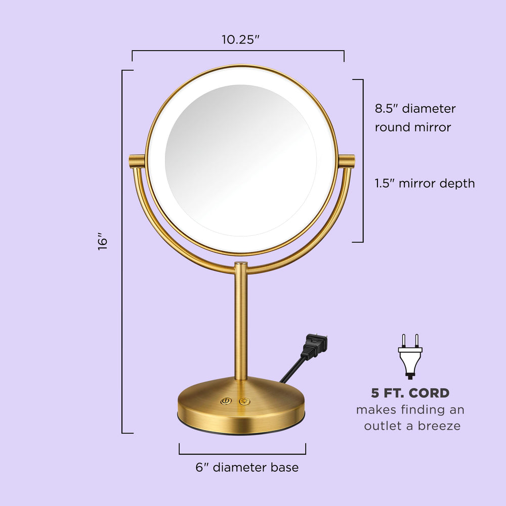 Conair Mirror's weighted base stays steady during grooming sessions.