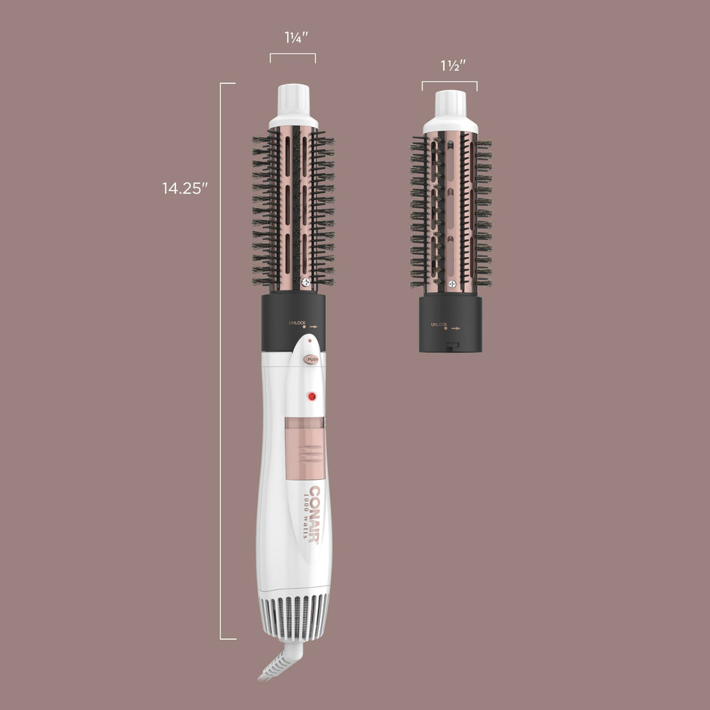 Conair one-half-inch thermal brush creates voluminous curls with fast drying