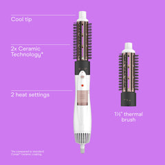 Conair one-quarter-inch thermal brush enables versatile curls and smooth straight looks