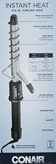 Conair curling iron with 25 heat settings for versatile styling.