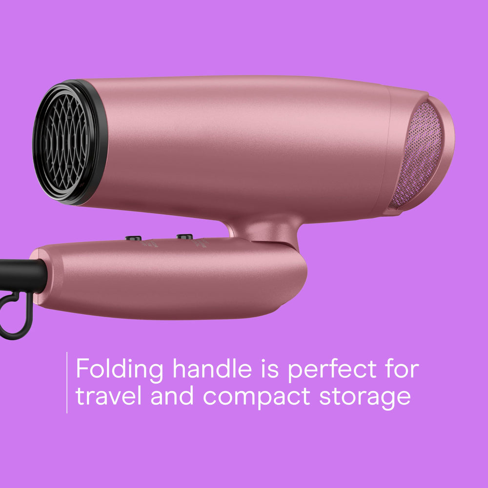 Conair Radiance Boost folding handle enables compact travel storage.