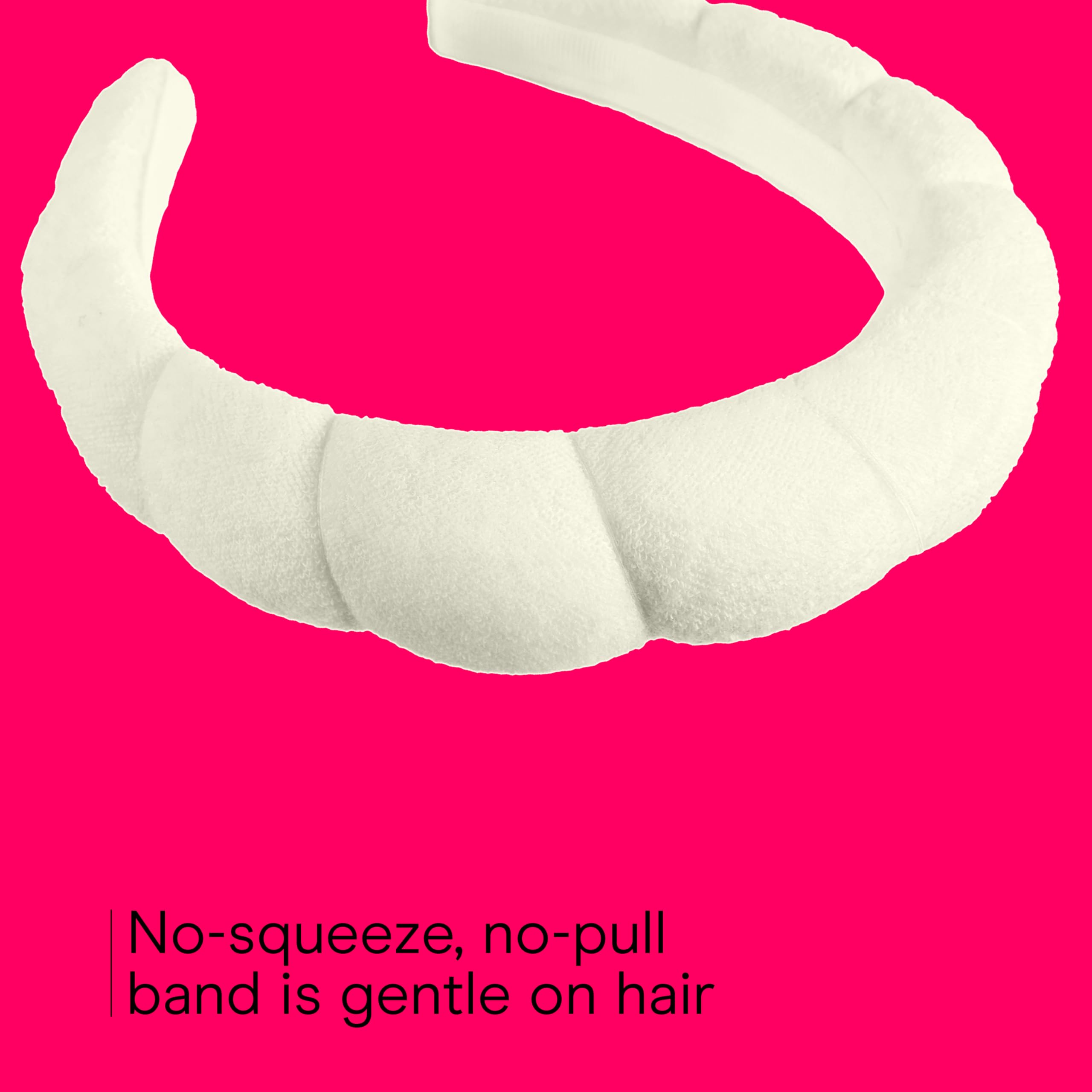 Conair rounded ivory skincare headband gentle on hair during routines