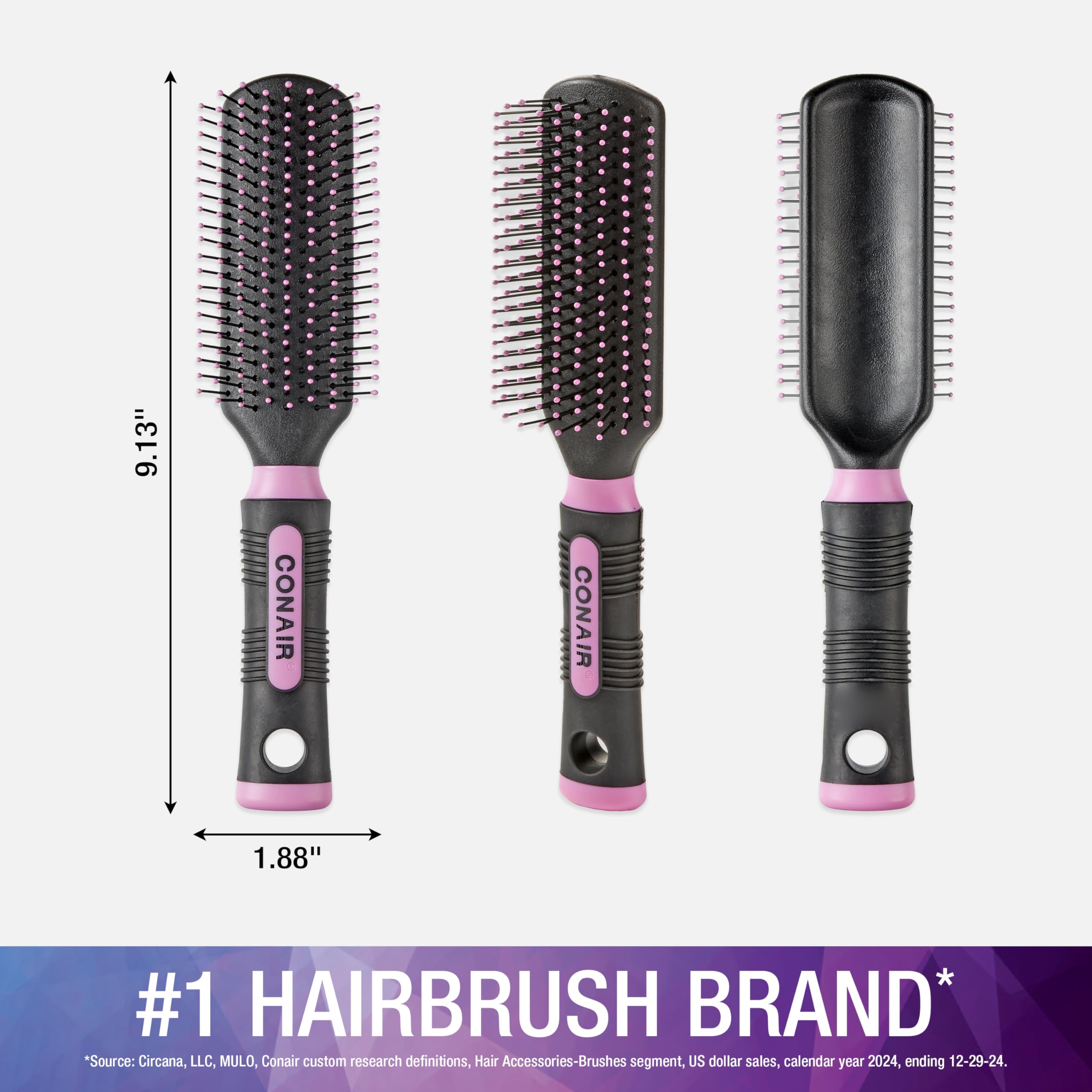 Conair Salon Results Hairbrush compact travel size for on-the-go styling