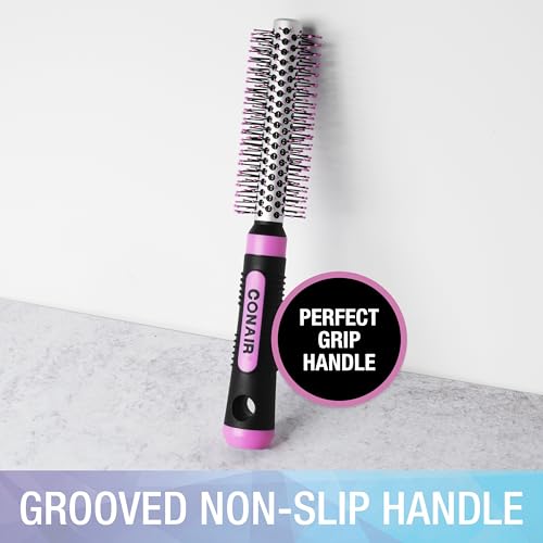 Conair Salon Results Metal Round Hairbrush small diameter creates curl definition on short styles