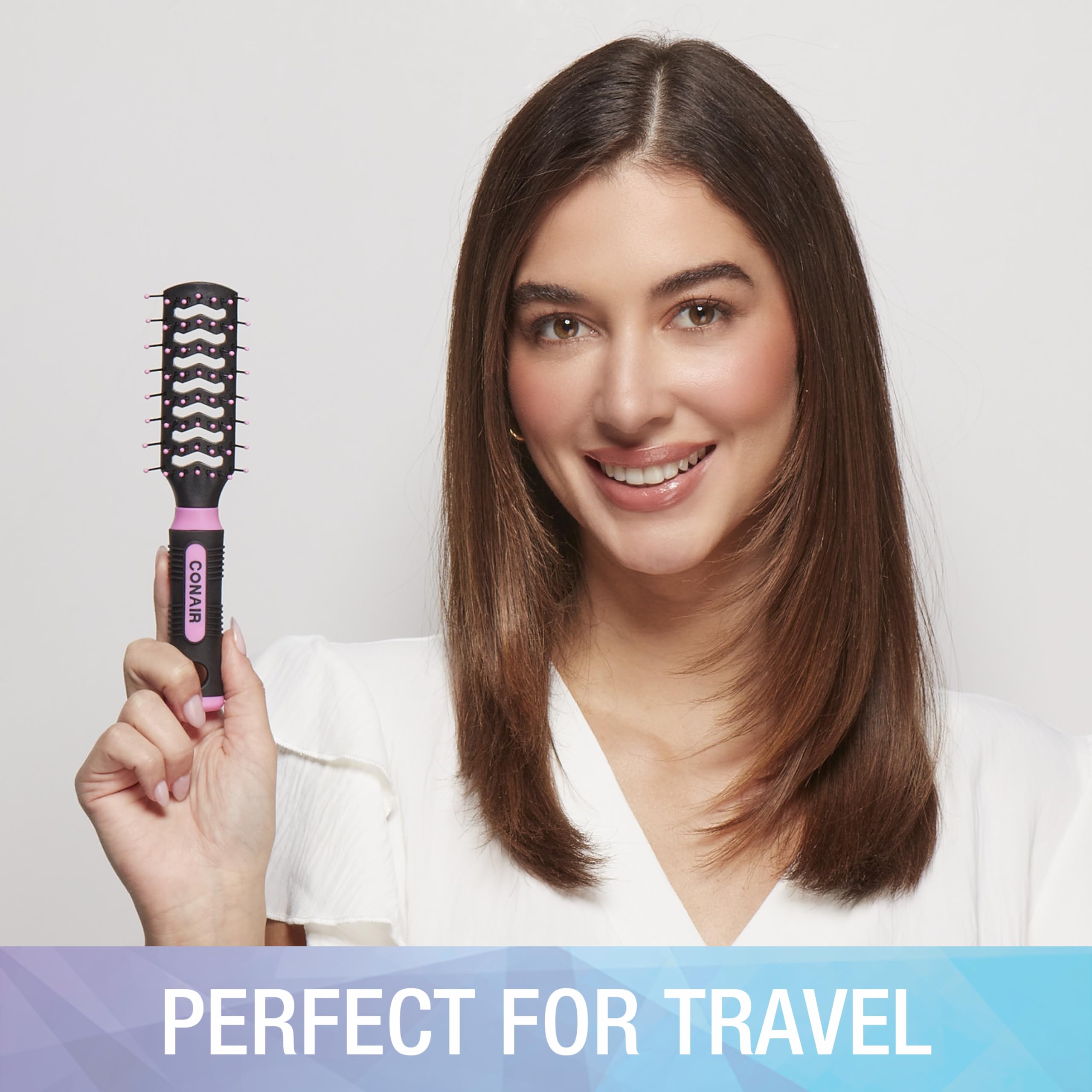 Conair Salon Results purse-friendly brush fits your bag for styling on the move
