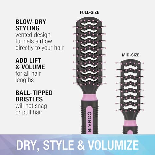 Conair Salon Results vented brush travel size for on-the-go touchups