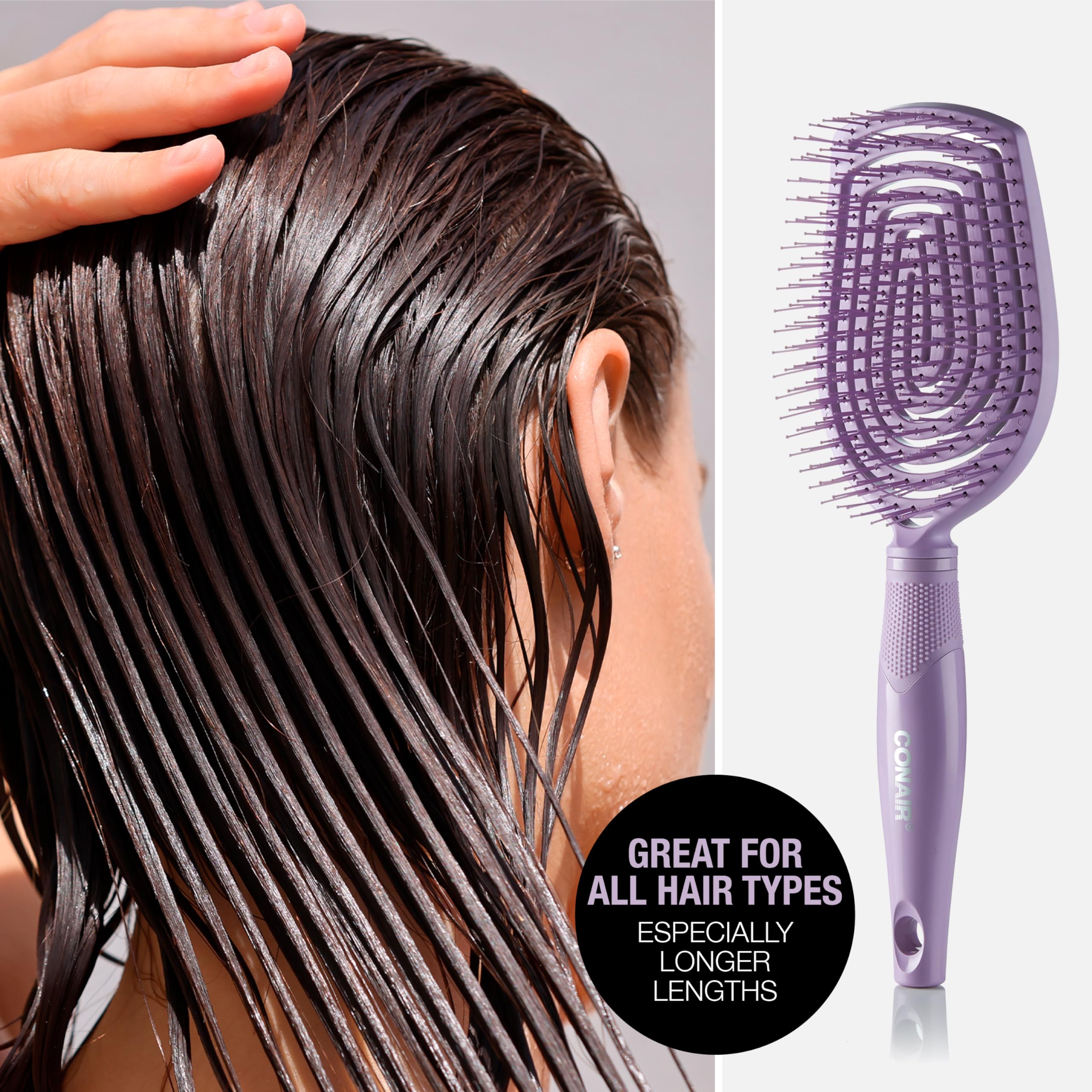 Conair Paddle brush wide surface ideal for long hair detangling