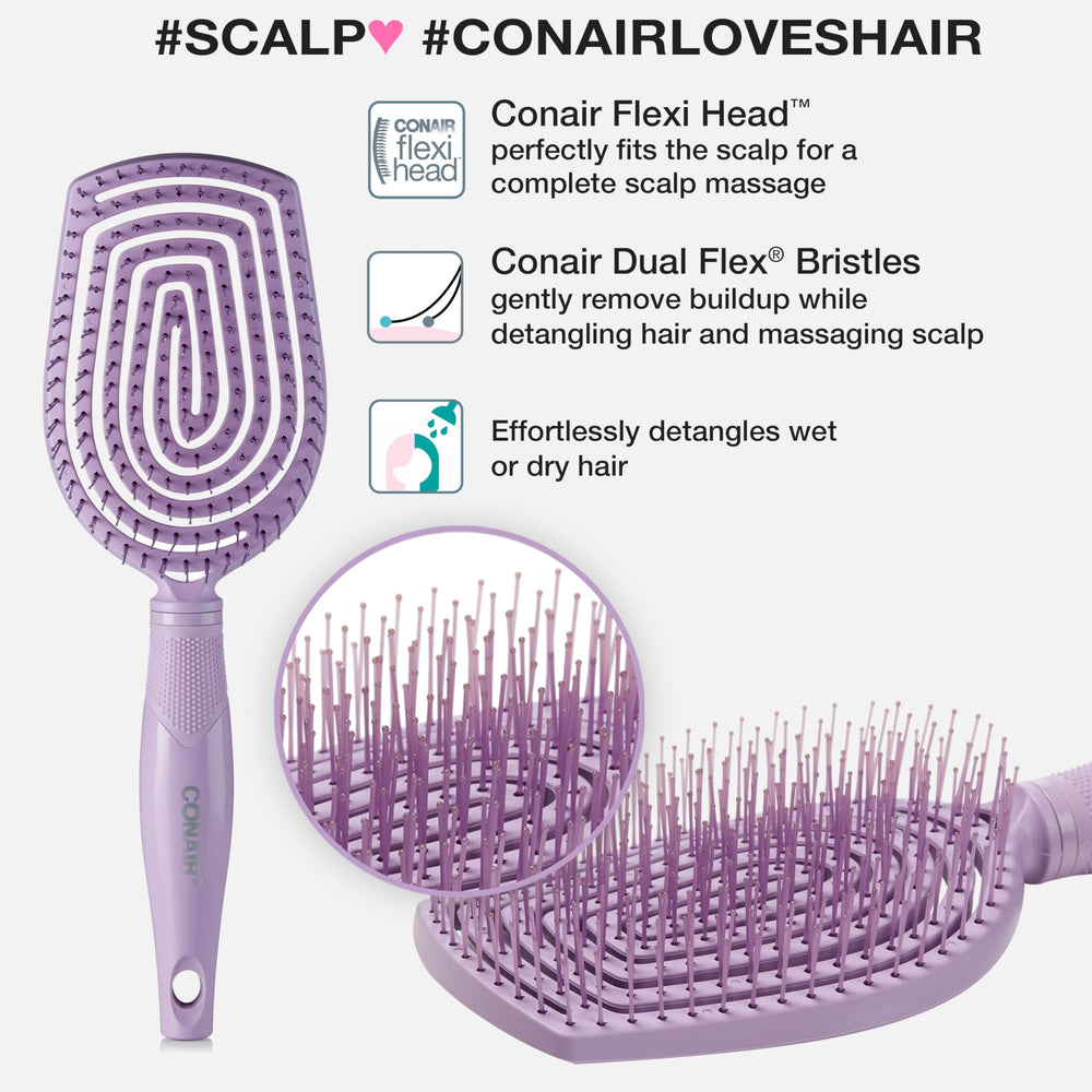 Conair Scalp Care Wet or Dry use detangles with durable bristle tips