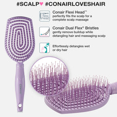 Conair Scalp Care Wet or Dry use detangles with durable bristle tips