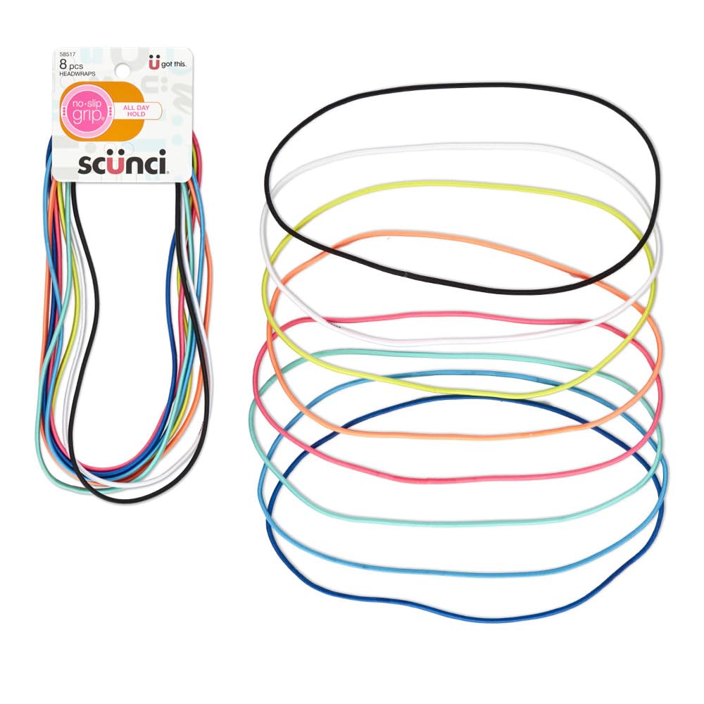 Conair Scünci banda cabello sin deslizamiento, colorida y estable para entrenamientos.