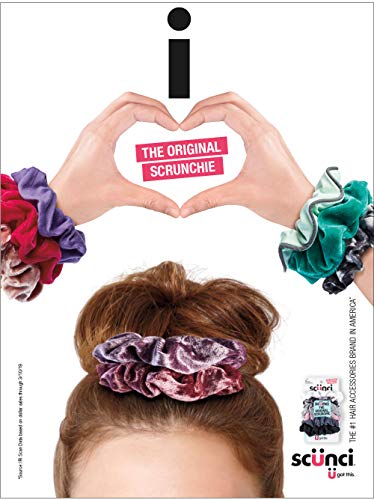 Conair Scunci Original Scrunchies, 36 piezas, colección de colores para combinar outfits.