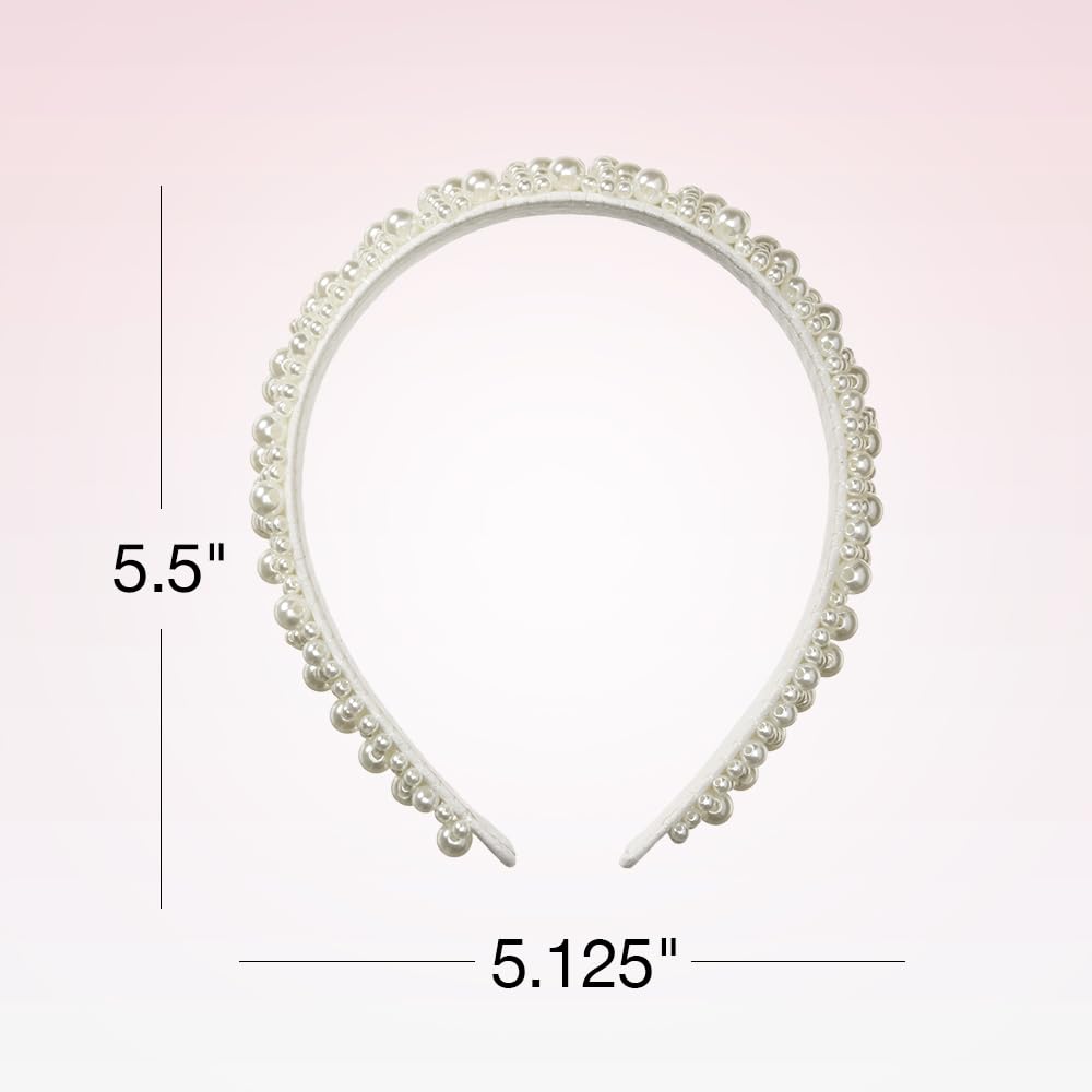 Conair Scunci pearl headband ivory suited for everyday wear.