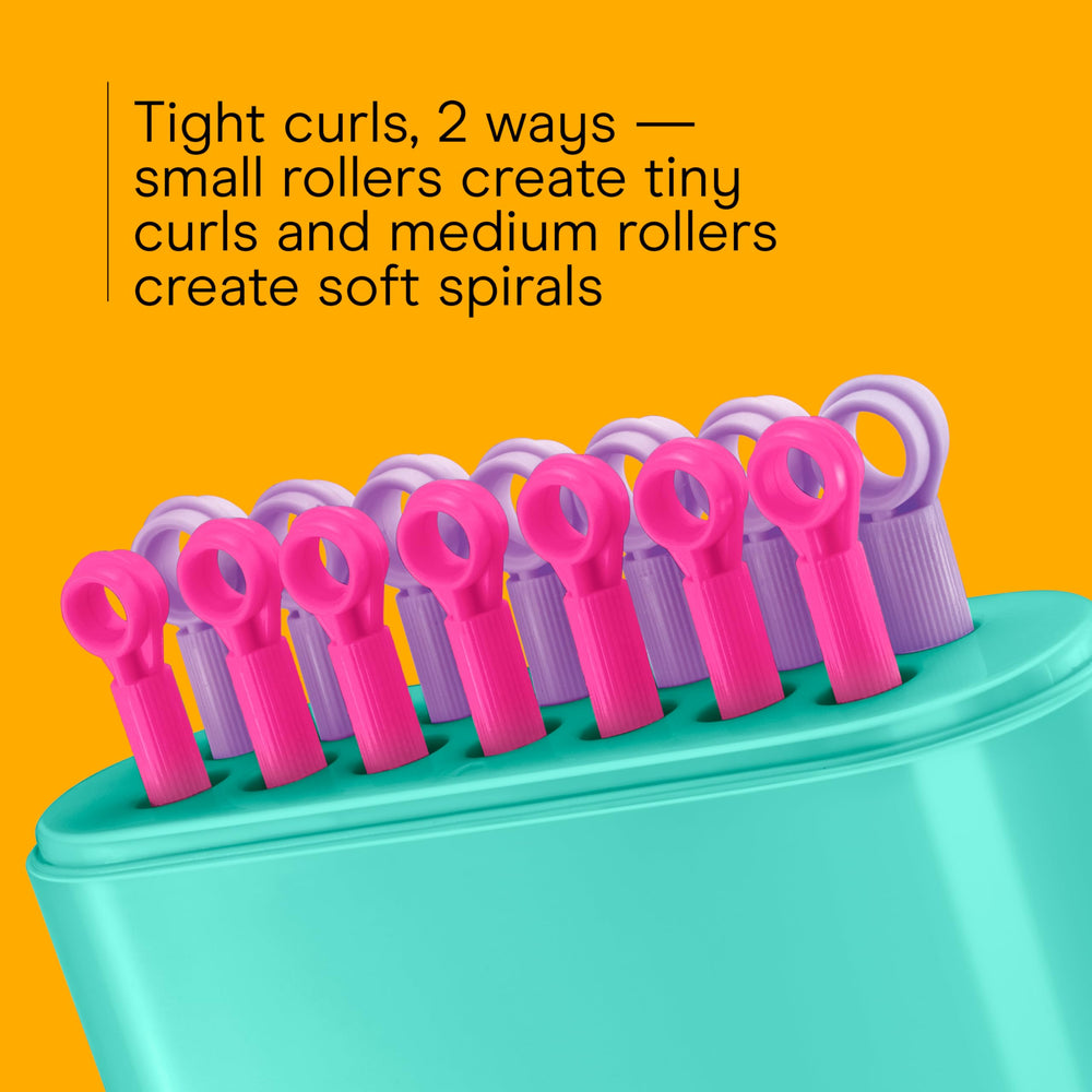 Conair silicone hot rollers feature cool-touch rings for safe handling